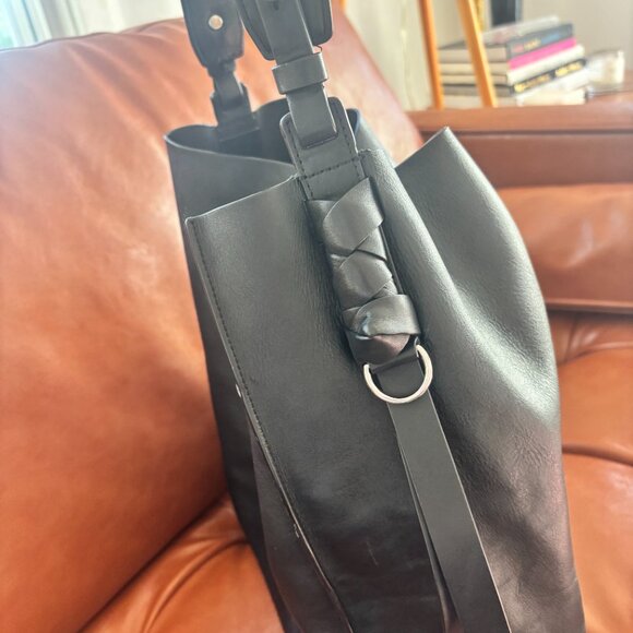 All Saints black leather tote - Picture 3 of 5